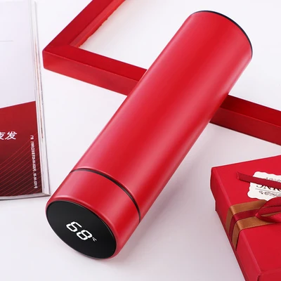 T3 red Новая модная умная кружка с температурным дисплеем из нержавеющей стали, термальная бутылка для воды с ЖК-сенсорным экраном, водонепроницаемая Подарочная чашка - Цвет: T3 red