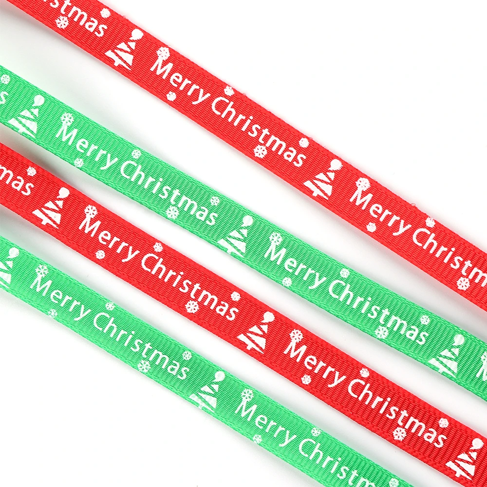 25 ярдов подарочная упаковка ленты Рождество Grosgrain полиэстер печать Лось Снежинка