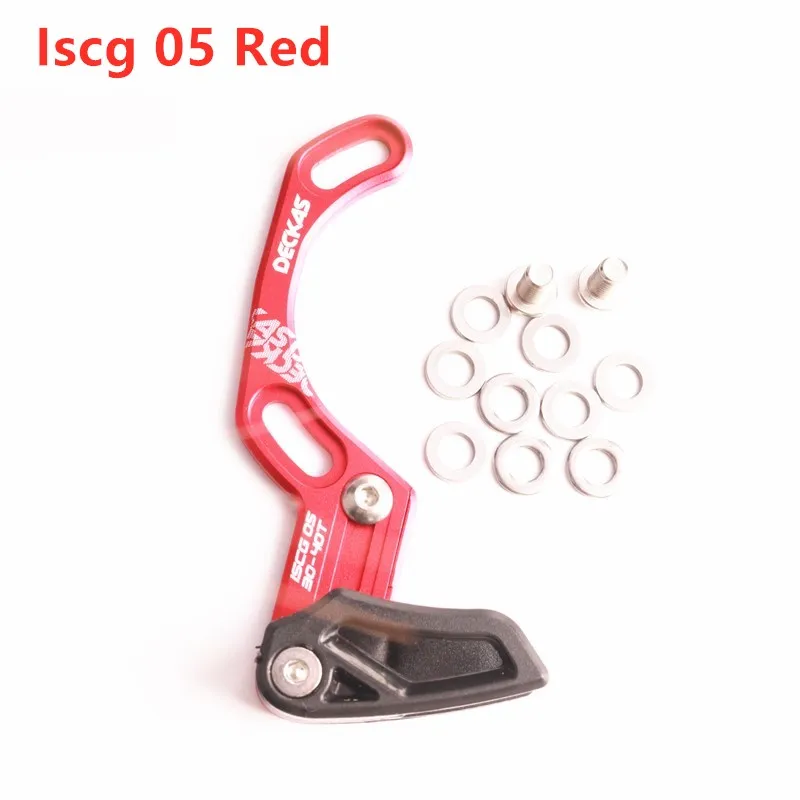 iscg 05 red DECKAS направляющая велосипедной цепи MTB направляющая велосипедной цепи 1X система ISCG 03 ISCG 05 крепление BB CNC односкоростная широкая узкая направляющая цепи - Цвет: iscg 05 red