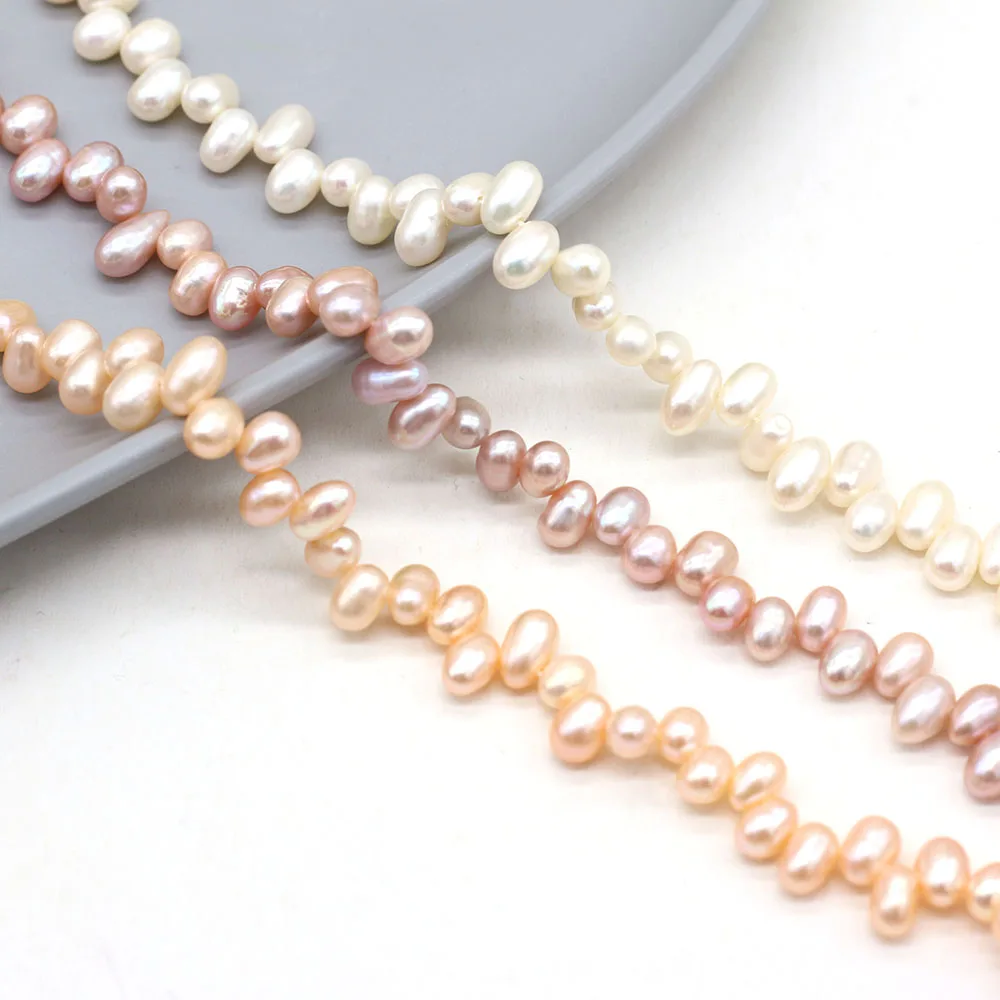 

Natural Freshwater Pearl Rice Beads Oval Loose There Seven For Jewelry Making DIY Charm Bracelet Necklace Earring Accessories