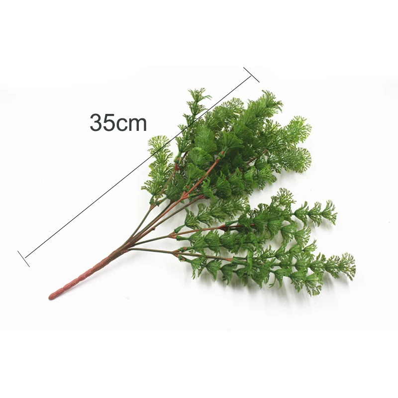 35 см 6 вилка пластиковые листья тропические растения искусственное растение