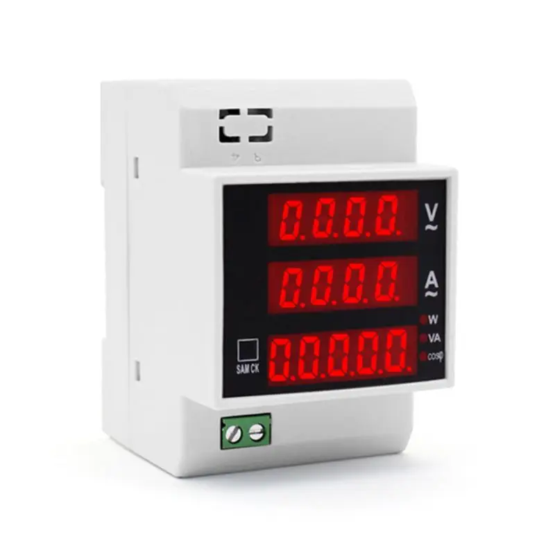 Цифровой счетчик энергии din-рейка w активный фактор мощности вольтметр-Амперметр