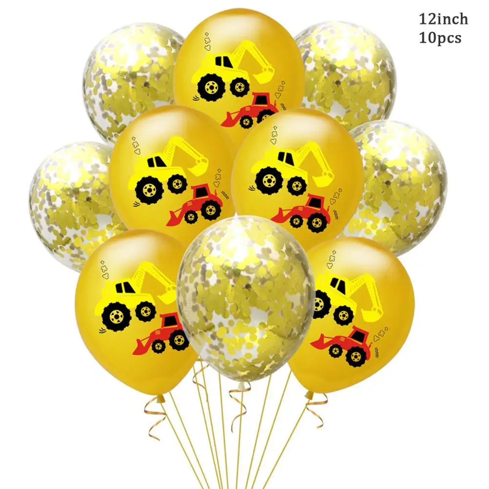 LAPHIL строительный трактор надувные латексные воздушные шары детский душ сувениры