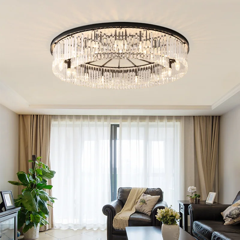 

Modern Led Crystal Ceiling Lights For Living Room luminaria teto cristal Ceiling Lamps For Home Decoration