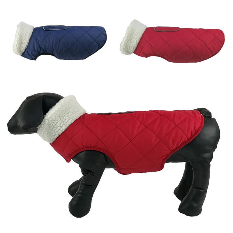 Зимняя одежда для больших собак куртка ветрозащитный Теплый жилет домашних
