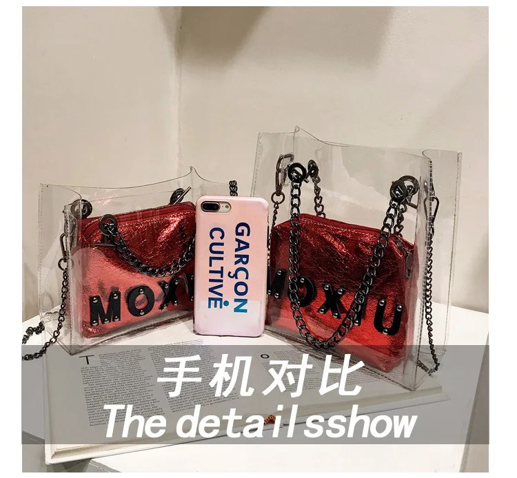 Летняя Прозрачная женская 2018 новая Корейская версия яркая пленка для матери