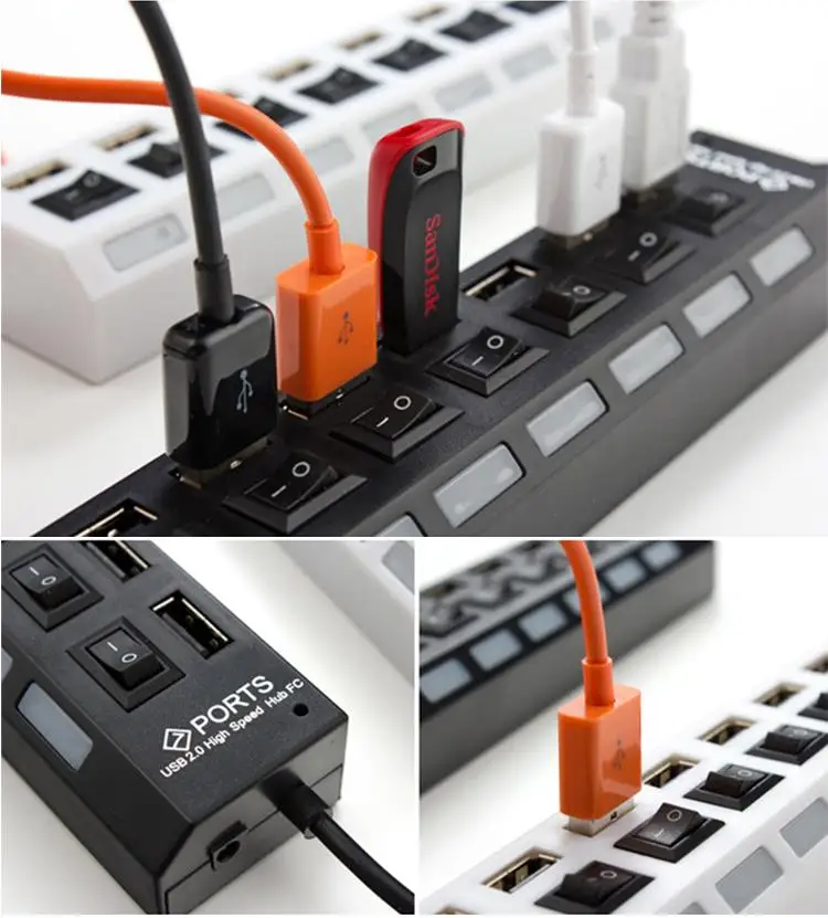 Высокоскоростной 3 портовый КОНЦЕНТРАТОР USB 2 0 вращающийся мини адаптер сплиттер