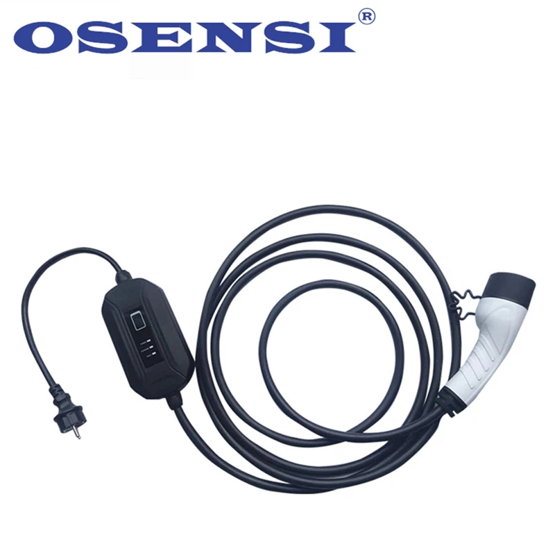 OSENSI портативное зарядное устройство EV SAE J1772 16A 32A стандарт ЕС штепсельная вилка 5 м