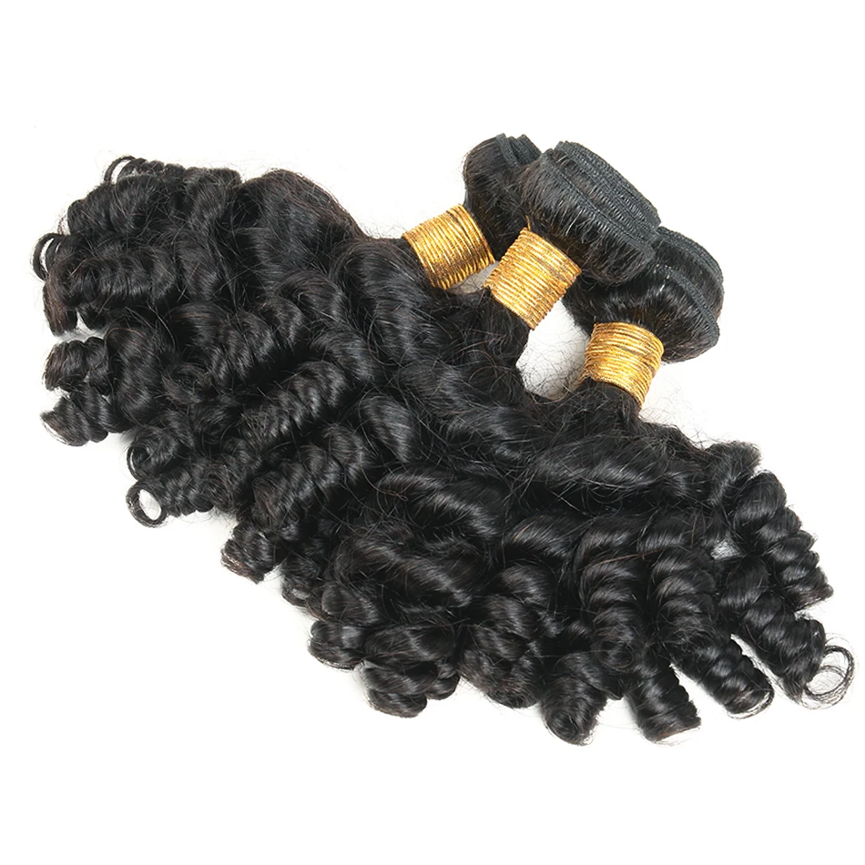 Волнистые вьющиеся волосы 3 пучка 100% бразильские человеческие плетение для