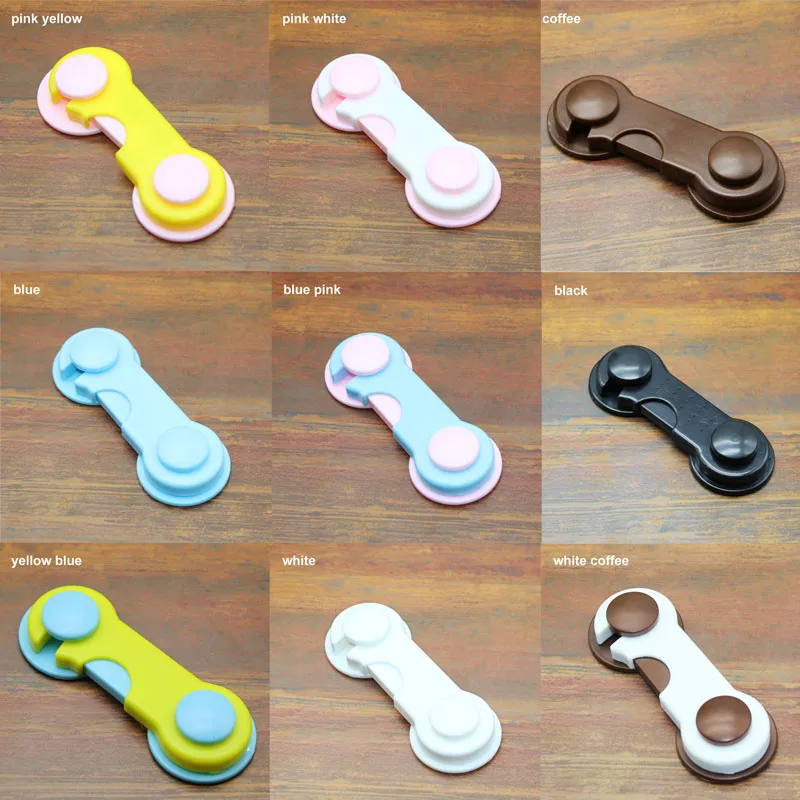 Protector de seguridad para ni&ntilde;os, pestillo de seguridad multifunci&oacute;n para el cuidado del beb&eacute;, armario, puerta, caj&oacute;n, 2 unids/paquete-2