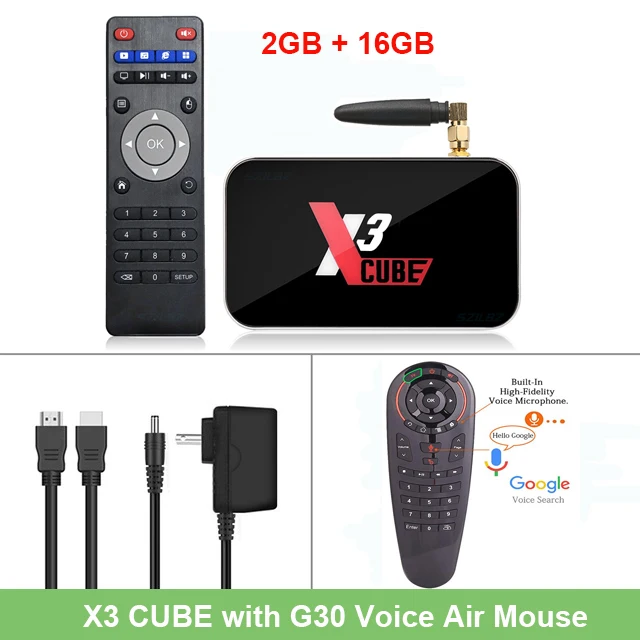 X3 Cube-G30S Ugoos X3 PRO X3 cube Android 9,0 Смарт ТВ приставка Amlogic S905X3 2GB4GB DDR4 16G 32G 2,4+ 5G WiFi 1000M LAN BT5.0 4K HD медиаплеер - Цвет: X3 Cube-G30S