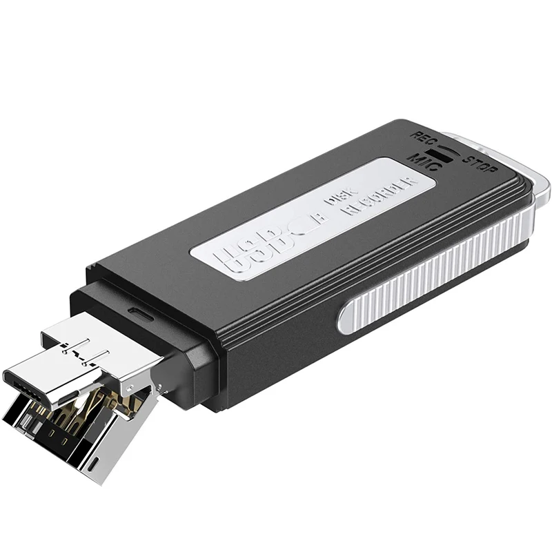 

16GB USB Voice Recorder, Mini Sound Audio Recorder for Lecture Meeting Pocket Voice Recorder for Interview