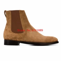 man ankle chelsea boots slip on classic fashion kanye west western cowboy chelsea boots new rock roll martin boots shoes