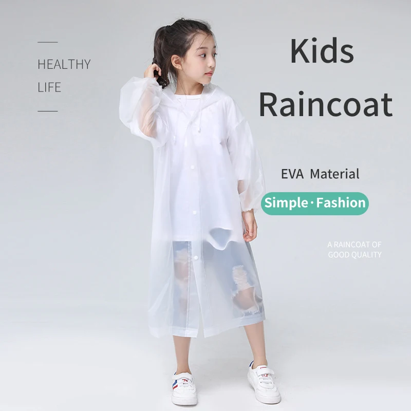 

Disposable Kid Rain Coat 1PCS Portable Waterproof Child Rain Coat EVA Cute Kids Raincoat Impermeable Poncho for Children