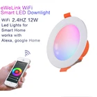 Светодиодный светильник EWeLink с Wi-Fi, умная лампа с регулируемой яркостью, с дистанционным управлением через приложение, таймером, 12 Вт, RGB C W, работает с Alexa Google Home