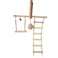 bird cage stand play gym conure parrot perch playground climbing ladder swing rattan ball chew toys