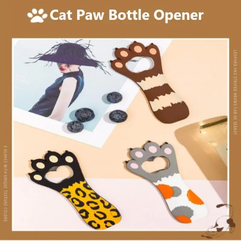 

Magnetic Beer Fridge Magnets Opener Bottle Opener Cute Cat Paw Corkscrew Bar Drinking Kitchen Accessories Creative Opener Tools