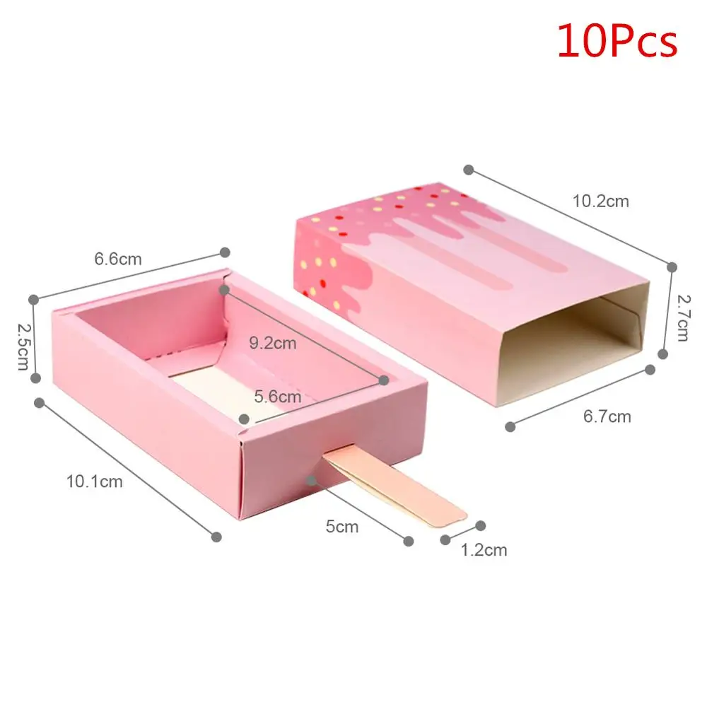 Pink Ice Cream Теплая бумажная Подарочная коробка, упаковка для детского душа, коробка для конфет, свадебные сувениры и подарок для гостей, для мальчиков и девочек, украшения для вечеринки на день рождения - Цвет: Pink Ice Cream
