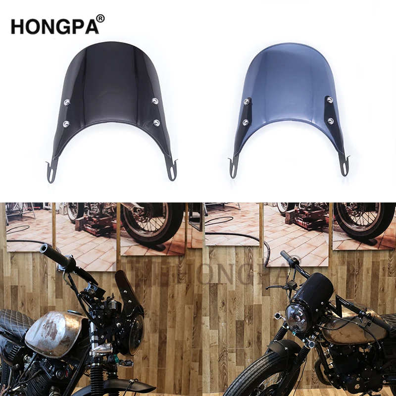 5 7 дюймов мотоцикл ретро Кафе Racer фара лобовое стекло инструмент козырек подходит