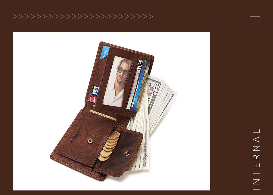 KAVIS Rfid кошелек из натуральной кожи мужской кошелек портмоне портфель мужской Cuzdan Perse держатель для карт имя гравировка