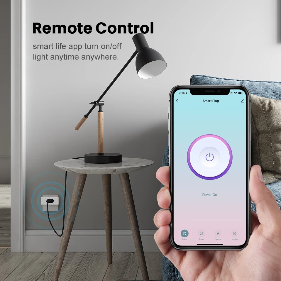 Умная розетка AVATTO Tuya Wi-Fi удаленная управление через приложение стандарт UK 10 А