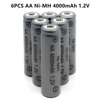 6pcs aa ni mh 4000mah 1 2v rechargeable batteriesfor alarm clock toy controller