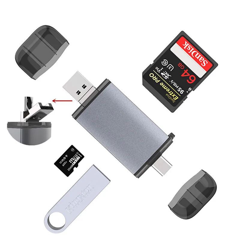 6 в 1 USB OTG кард ридер флэш накопитель высокоскоростной USB2.0 Универсальный TF/sd карта