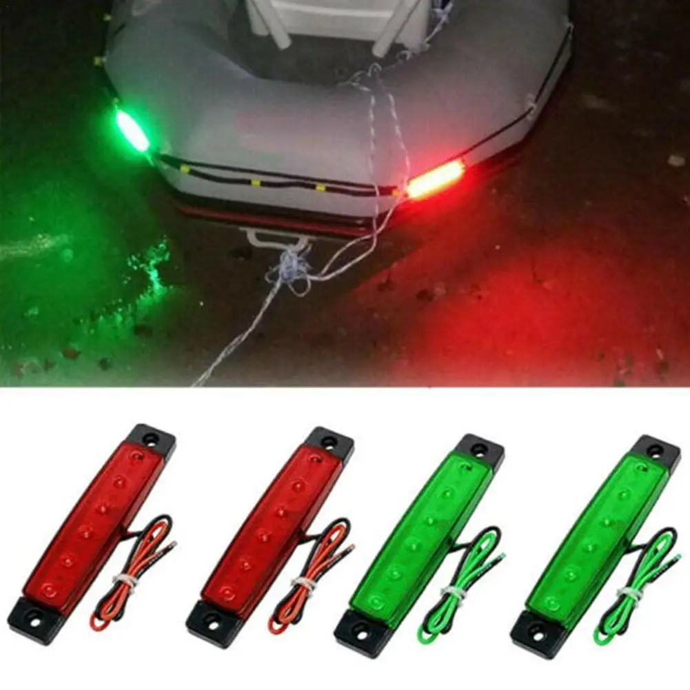 

4PCS Truck truck 6LED strip side light 12v marine navigation light trailer stirrup light car accessories