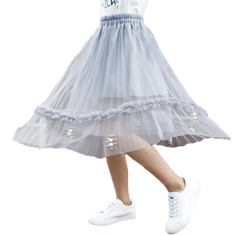 Юбка-пачка для девочек летняя Мягкая юбка осенняя длинная детская одежда