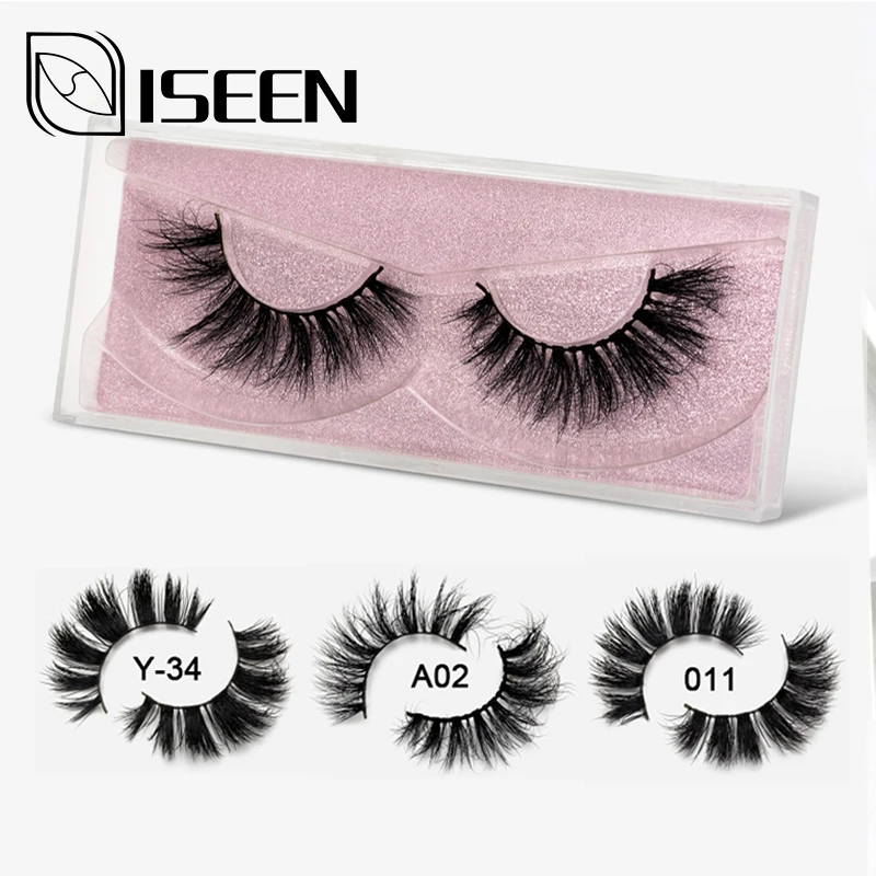 ISEEN норковые ресницы 3D 100% безжалостные ручная работа натуральные Популярные
