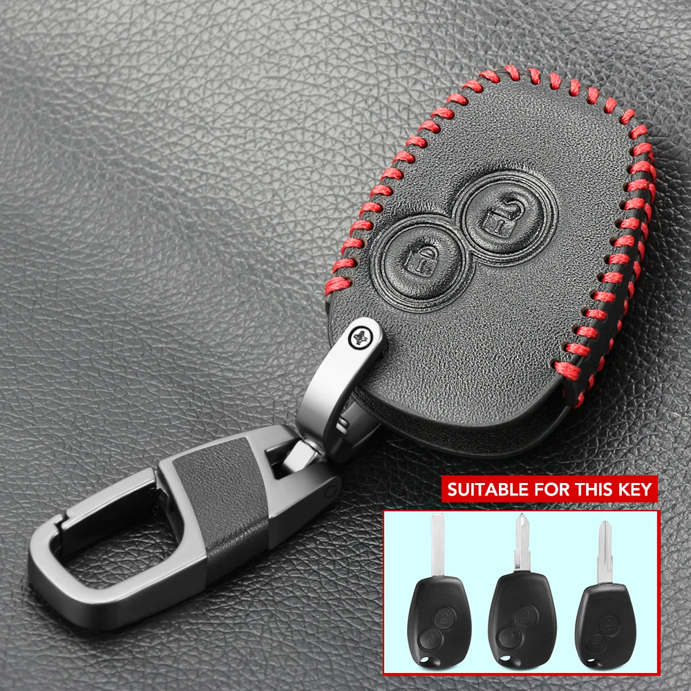 Чехол для автомобильного ключа из натуральной кожи чехол смарт Renault Clio Logan Megane 2 3