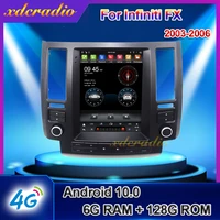 xdcradio 10 4 tesla style vertical screen android 10 0 for infiniti fx fx35 fx45 car radio car dvd multimedia player navigation