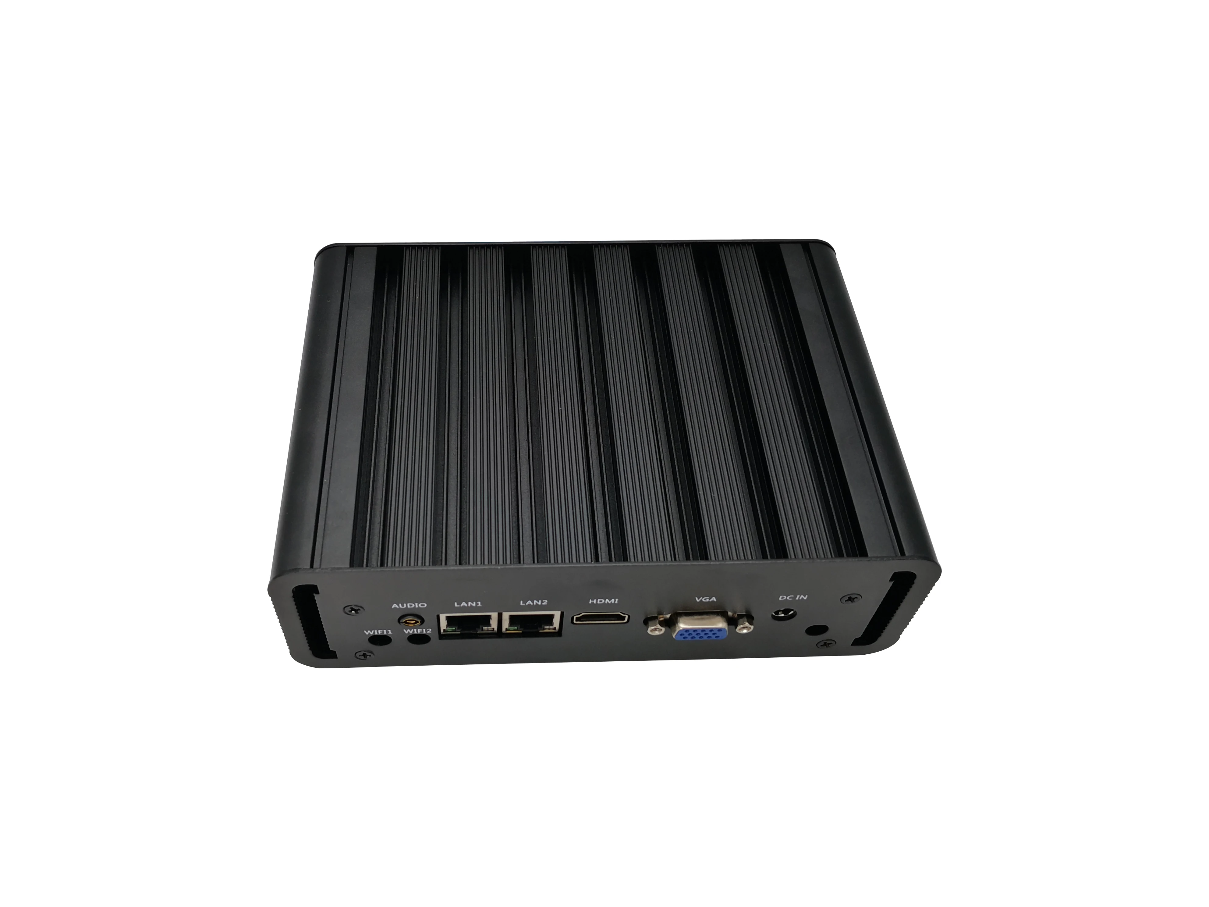 Ультратонкий безвентиляторный мини компьютер Intel Core i7 5500U i5 4200U Windows Linux Mini PC Dual Lan COM