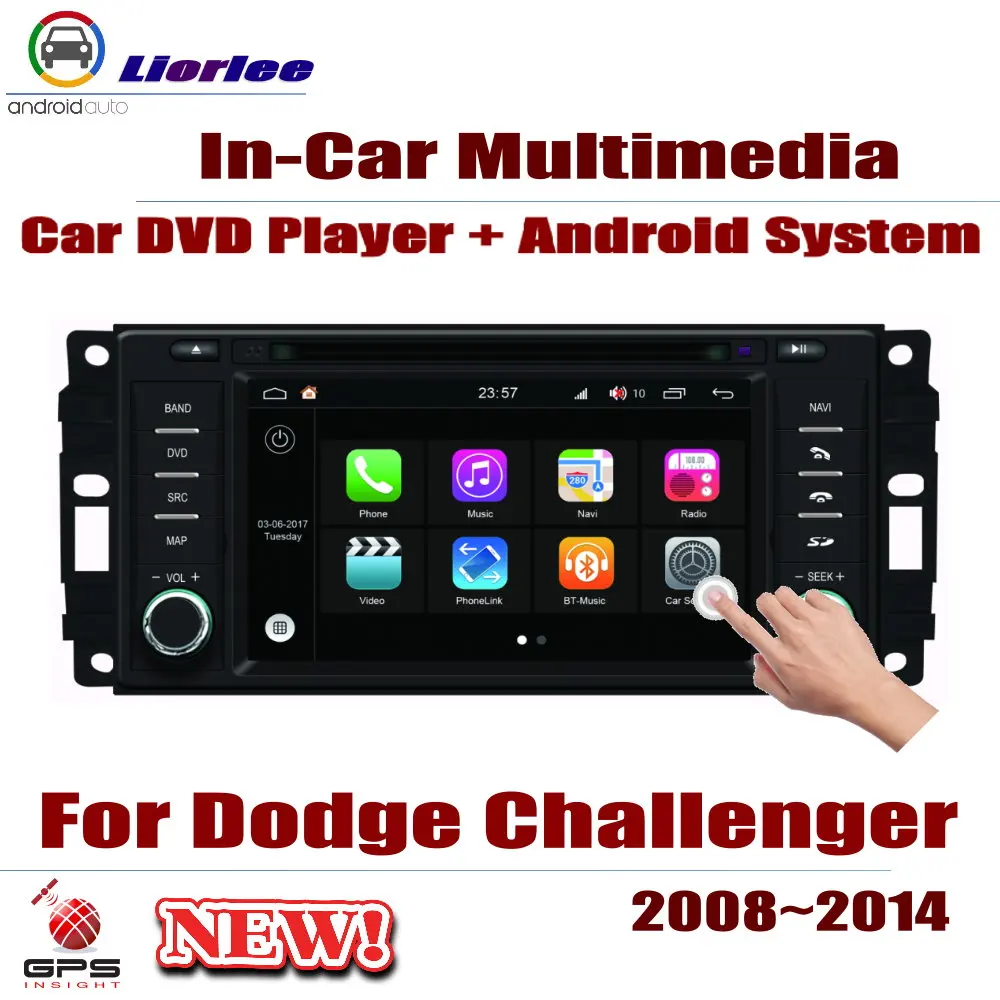 Car Android DVD GPS Player For Dodge Challenger 2008-2014 Stereo Audio Radio Carplay Navigation Screen Integrated Multimedia