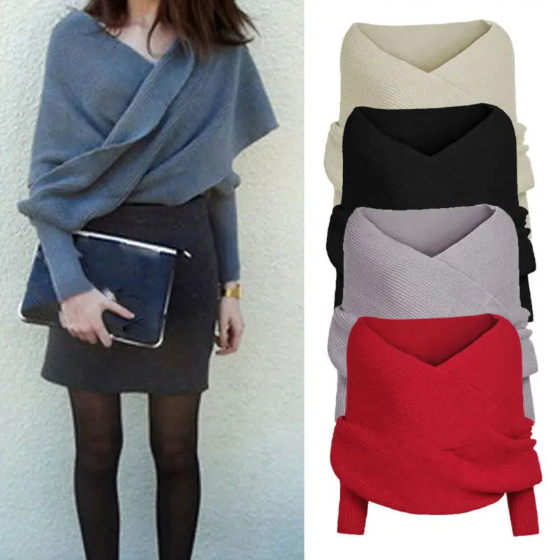 Женский трикотажный кардиган с V-образным вырезом и длинным рукавом |