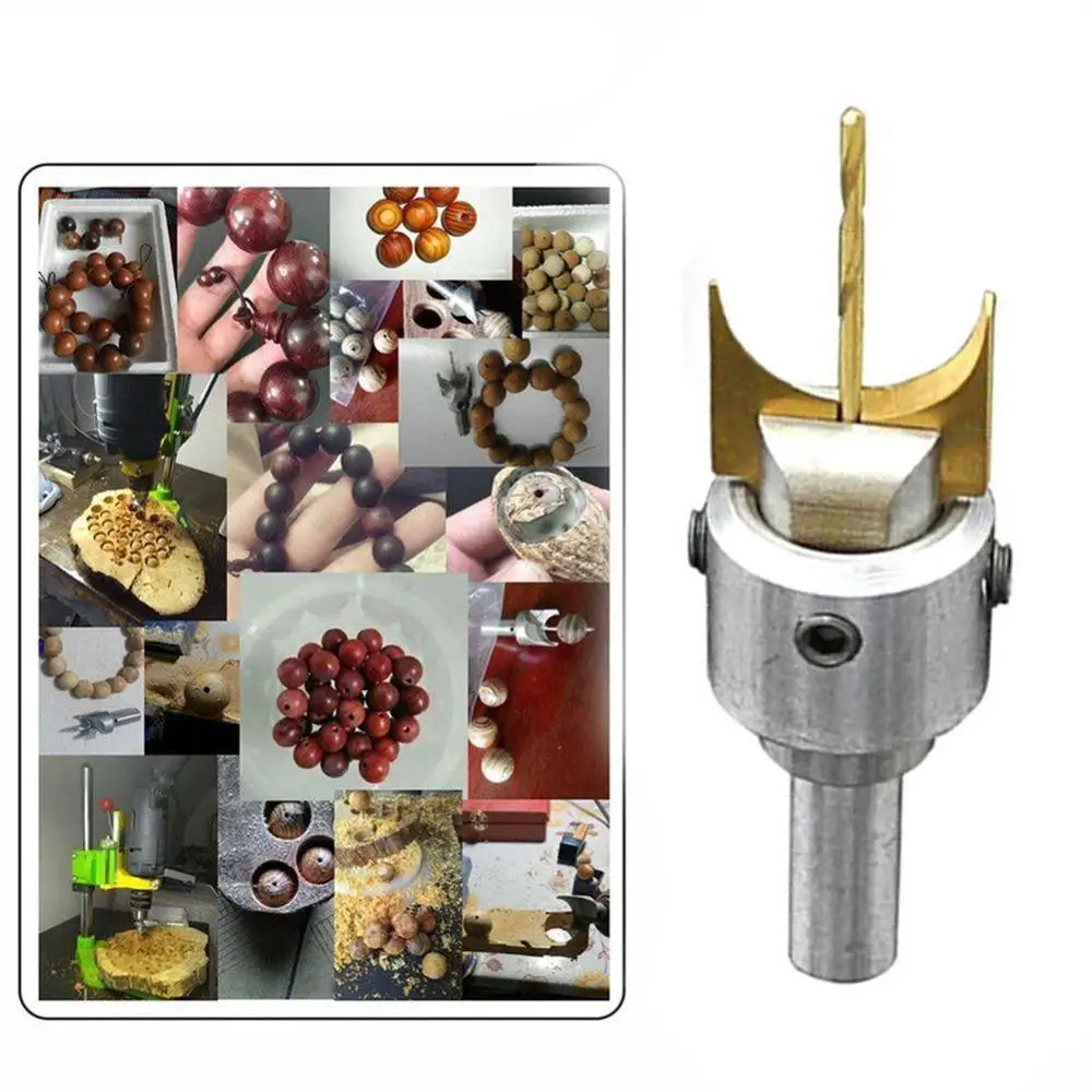 

16pcs Wooden Beads Drill Bits Set 14/15/16/18/20/22/25mm Ball Beads Buddha Carbide Woodworking Router Blade Bit Milling J8P2