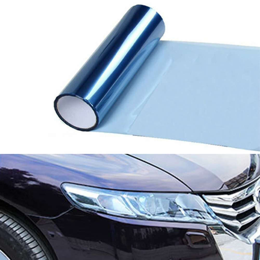 

30*120cm Led Car Transparent Headlight Protector Film Car Taillight Fog Light Overlay Tint Protector Film Vinyl Wrap Car Styling
