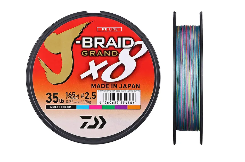Новинка DAIWA J-BRAID 135 м X8 плетеная леска PE темно-зеленая Сделано в Японии