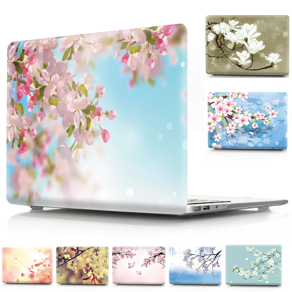 Жесткий чехол с цветочным принтом для Macbook Air 11 13 Pro Retina 12 15 16 сумка Apple Mac Чехол |