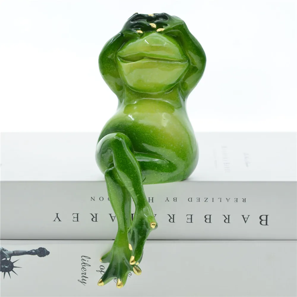 MYBLUE 3 шт./компл. Don't Talk Listen Look Frog Статуэтка миниатюрная Сказочный Сад нордические