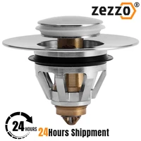 zezzo bounce core pop up drain filter bathroom stainless steel bounce core push type hair stopper basin pop up drain filter