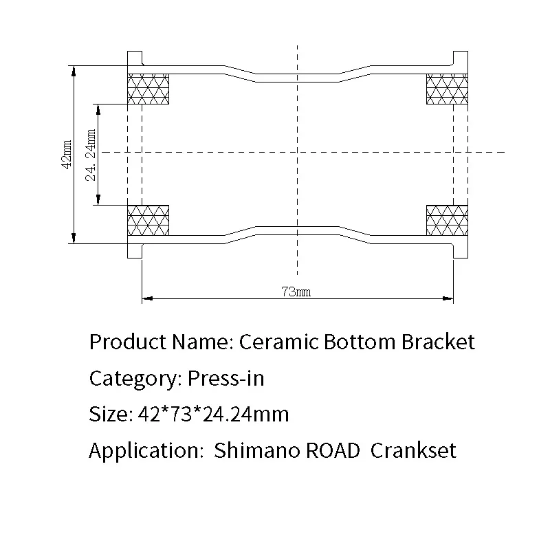 BB30 73 Shimano Road Hscer ceramics Bottom Bracket BB30 PF30 BSA ROAD MTB bicycle bearing - Цвет: BB30 73 Shimano Road