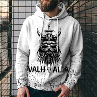 vikings skull print hoodies men hip hop nordic pirate pattern sweatshirts crew neck pullovers oversize loose streetwear clothes