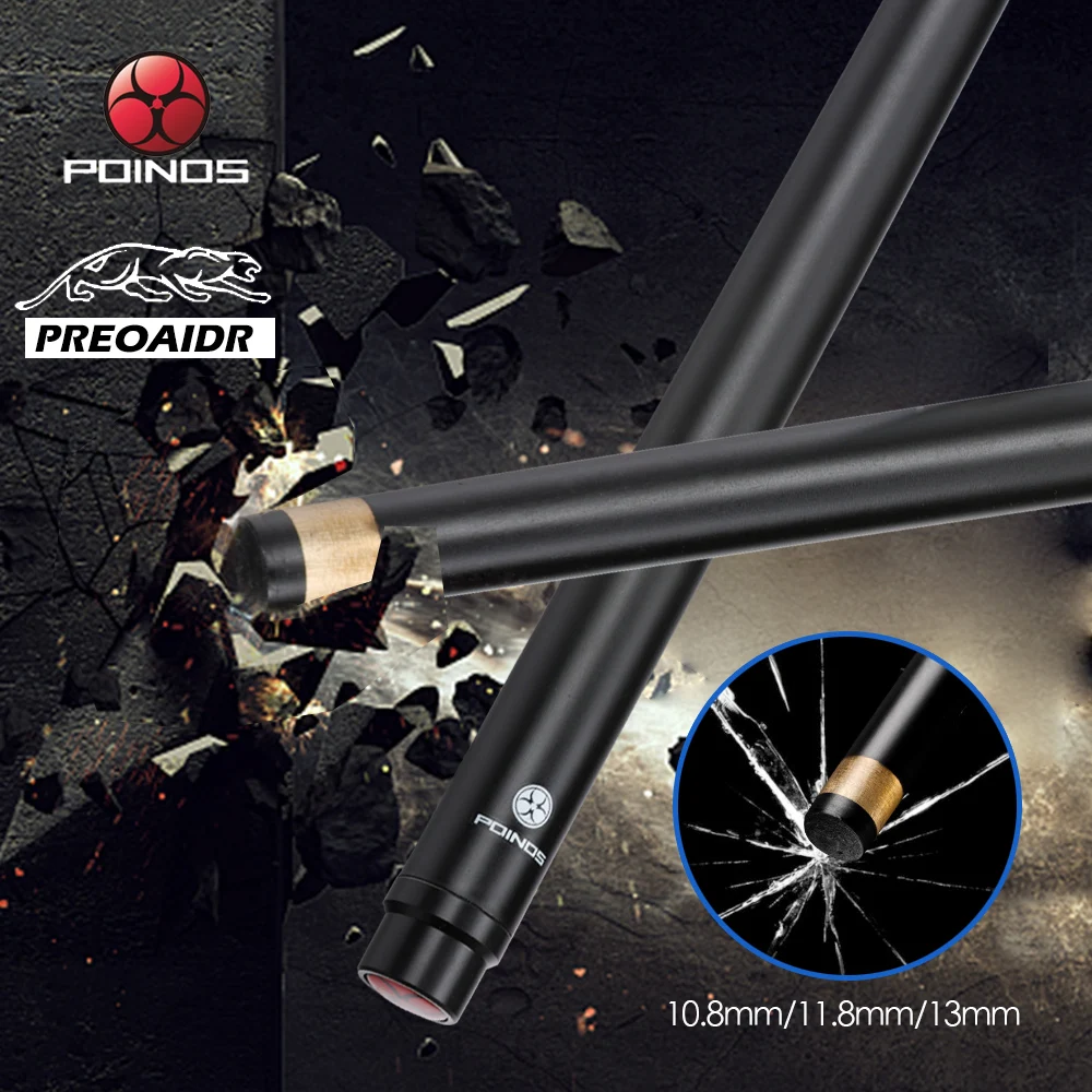 

Preoaidr 3142 POINOS Billiard Carbon Fiber Just Shaft Pool Cue Stick 10.8mm/11.8mm/13mm Tip Uni-loc Bullet Joint Single Shaft