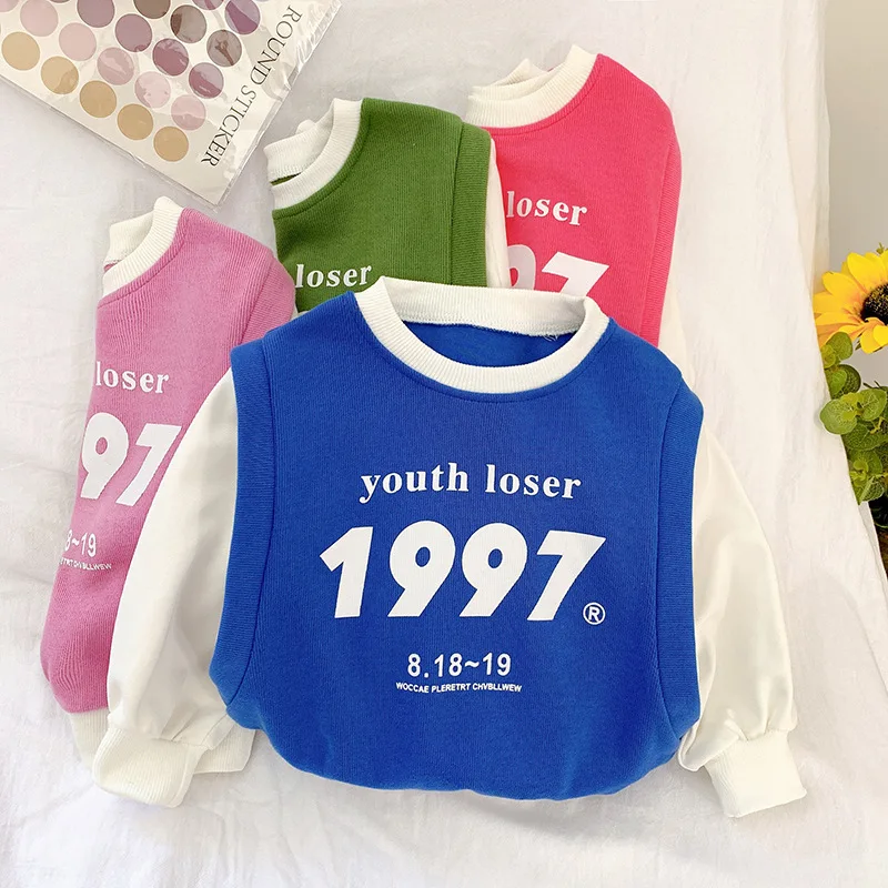 Модная хлопковая толстовка для девочек на весну и осень детская одежда верхняя