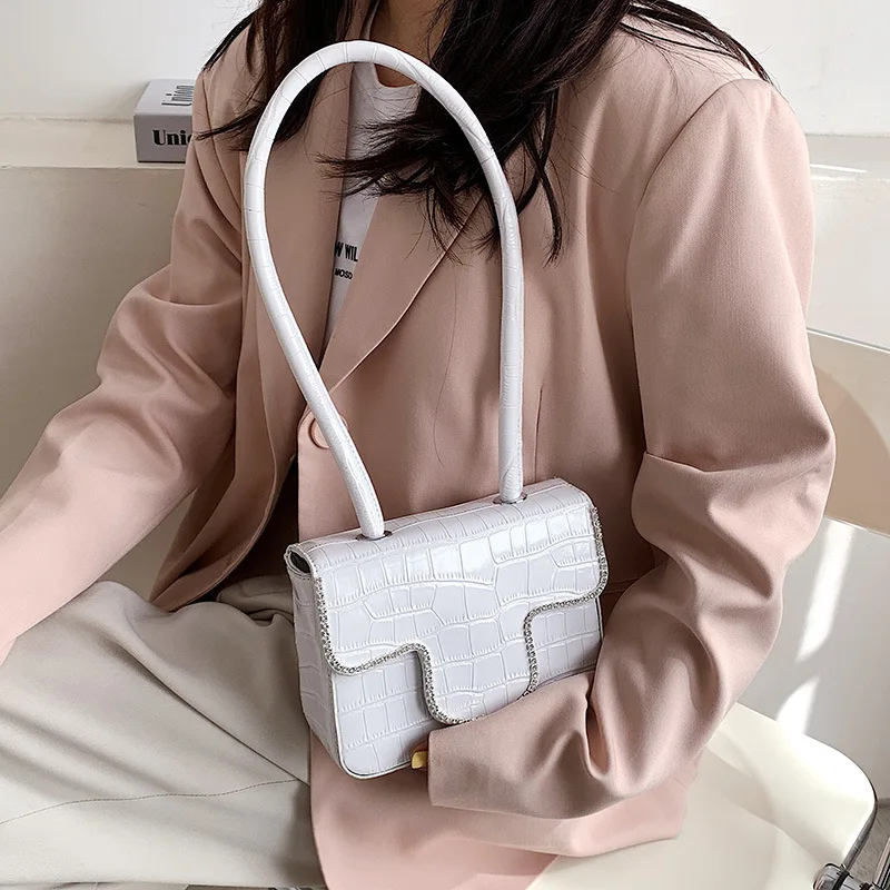 

Женская сумка-тоут из ПУ кожи, с крокодиловым узором