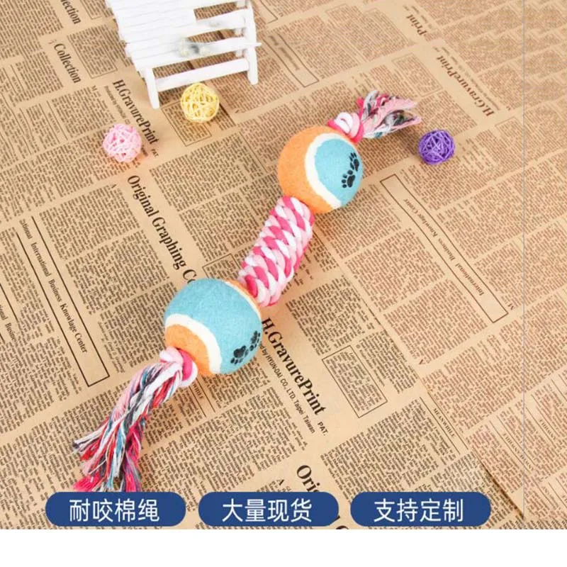 

Обучающие игрушки для домашних животных, игрушки для собак и кошек, хлопковая веревка с шариками, Обучающие инструменты, 1 шт.