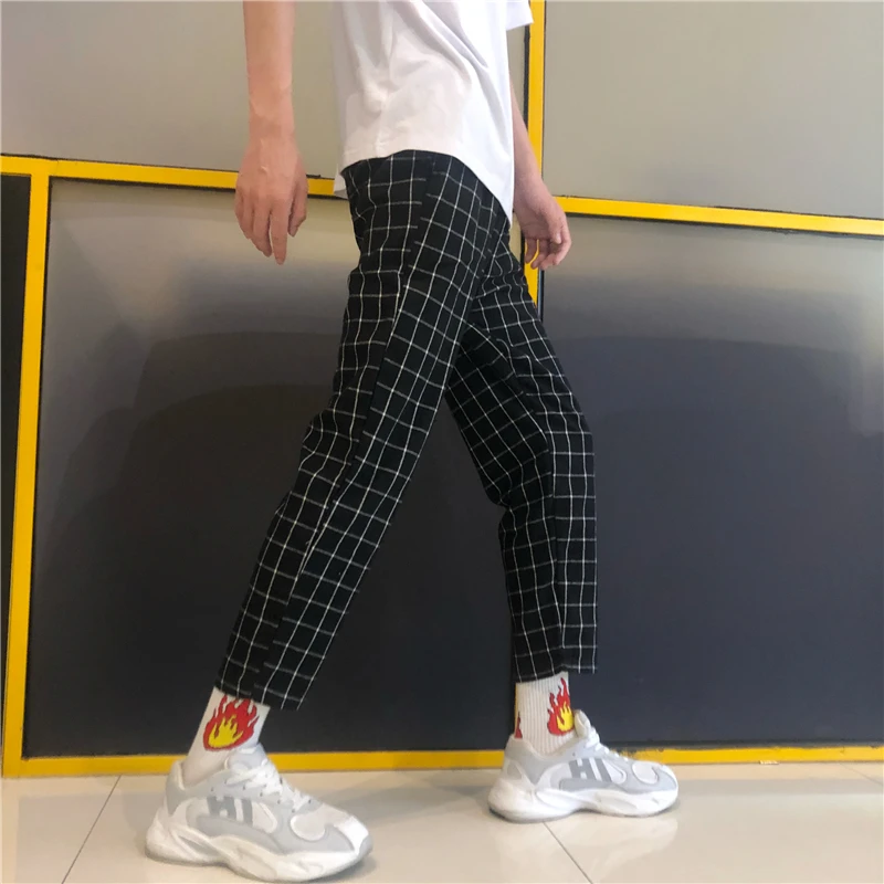 Heydress винтажные лоскутные брюки Харадзюку женские мужские брюки эластичные брюки с высокой талией корейские повседневные Прямые брюки