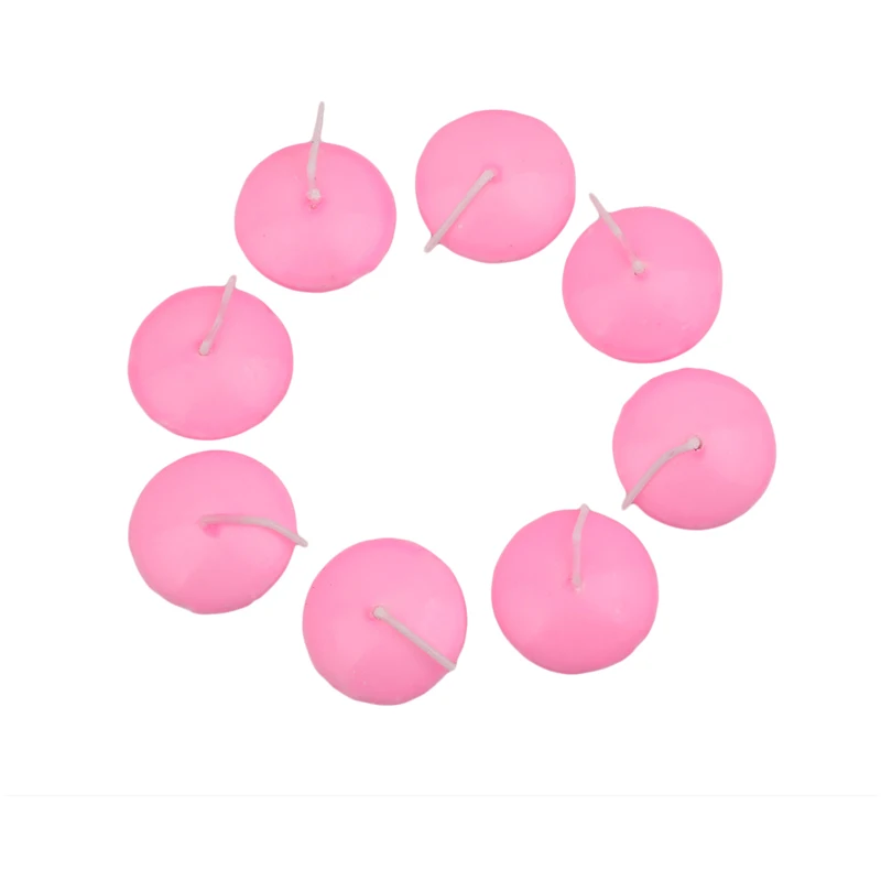 PINK Горячие 10 шт маленькие неароматизированные плавающие свечи для свадебной вечеринки, праздника, домашнего декора, свечи, украшение на год, Рождество - Цвет: PINK