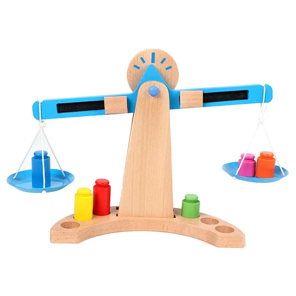 

Pan Balance Scale Wooden Montessori Balance Scale Educational Early Learning Scale Balance Cool Math Game For Toddlers Boys Girl